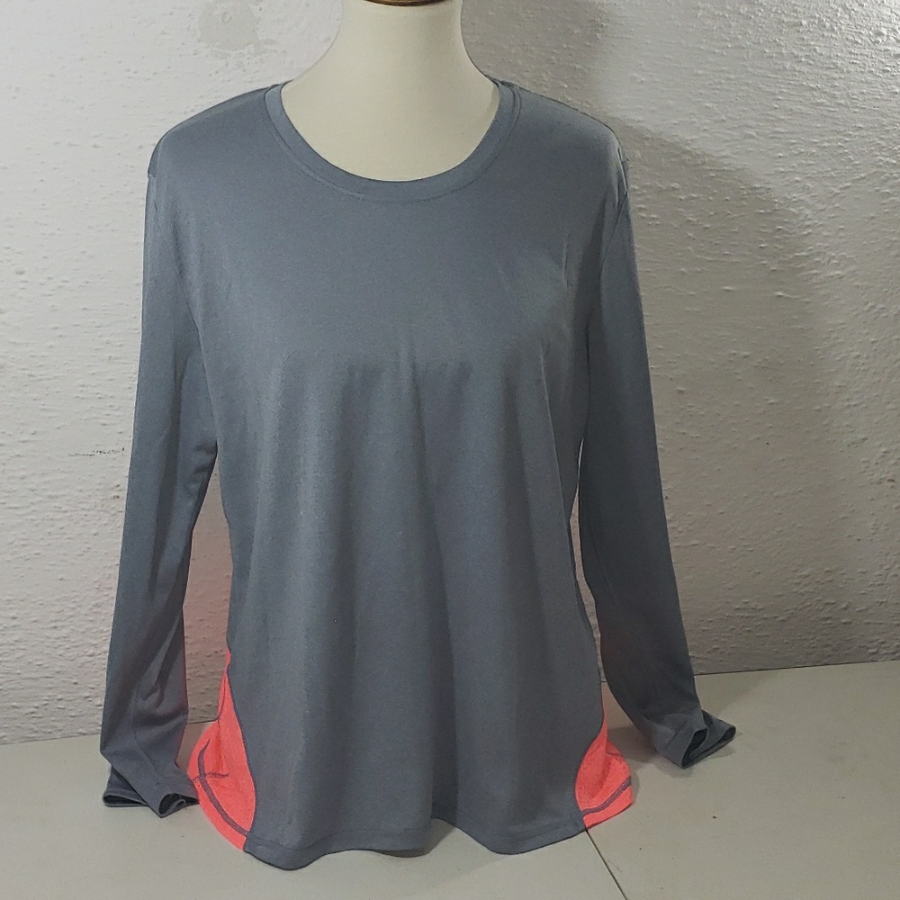Champions Sport Top Sleeves Gray Pink XXL T